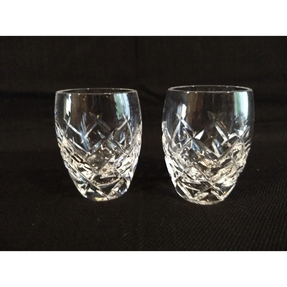 Waterford Crystal Shot Glasses Vintage Signed Classic 1oz Set of 2‎